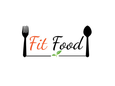 Fit Food Logo bistro cafe chef cook eco food fresh green kitchen love restaurant