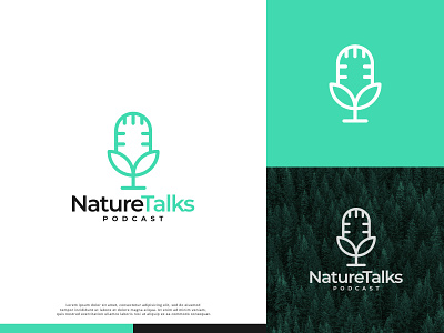 NatureTalks podcast graphic design logo podcast
