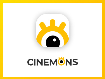 Daily UI 005 : App Icon app branding dailyui eye icon illustration logo movie ui vector yellow