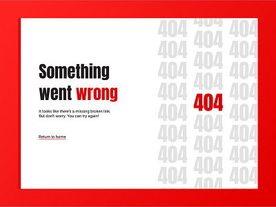 Daily UI 008 : 404 Error Message