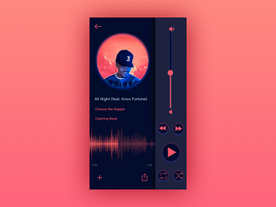 Daily UI #009: Music Player app chance the rapper daily 100 dailychallenge music ui
