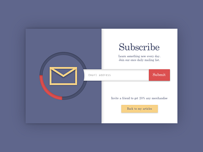 Daily UI #026: Subscribe