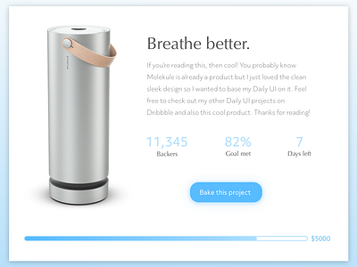 Daily UI #032: Crowdfunding Campaign