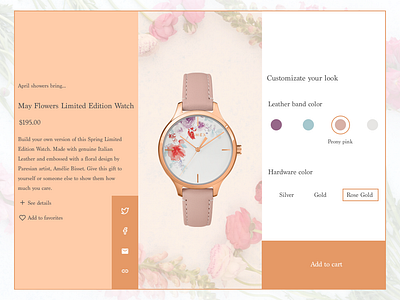 Daily UI #033: Customize Product daily 100 dailychallenge design ui watch