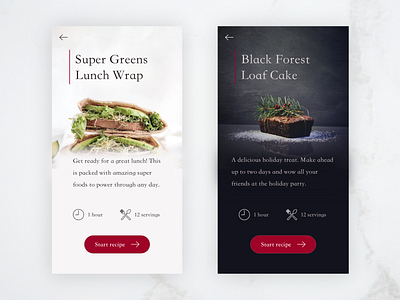 Daily UI #040: Recipes app daily 100 dailychallenge design ui