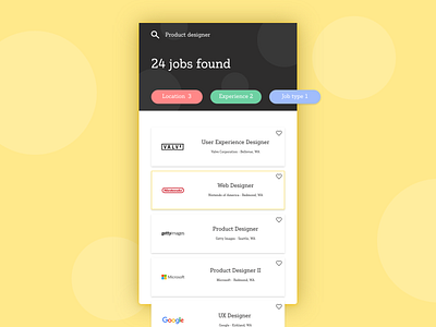 Daily UI #05: Job listing adobe xd app daily 100 dailychallenge design hire job ui