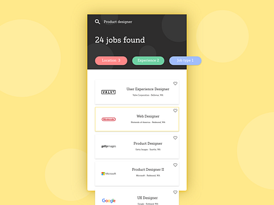 Daily UI #05: Job listing