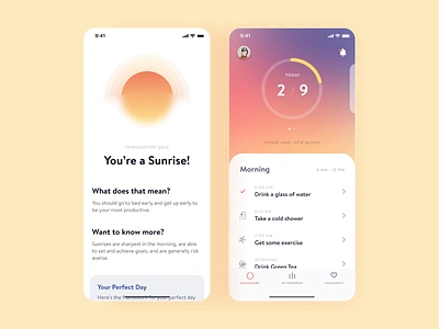 Kryo: Sleep Lifestyles animation app gradients illustration product design sleep ui