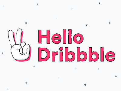 Yo Dribbble! debut dribbble first shot illustration invitation thanks