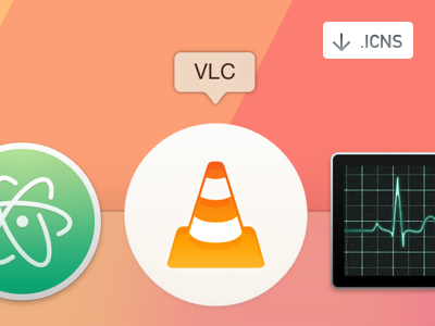 VLC - Mac Icon download flat icns icons os x replacement vlc