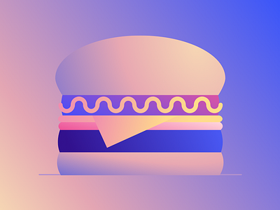 5. woah art burger illustration screenshake shawna x