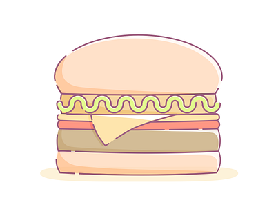 6. Dashing art burger illustration lina bo screenshake