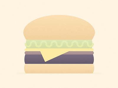 7. Flat burger art burger dave chenell illustration screenshake