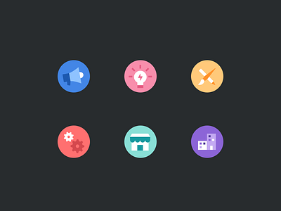 More Home Page Icons color flat flow icons project management
