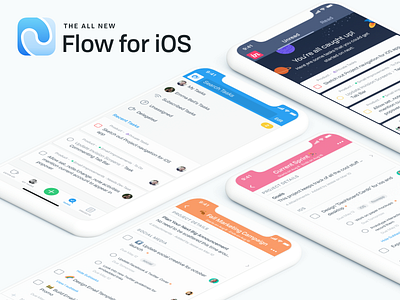 The All New Flow design flat flow project management ui