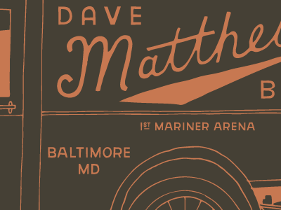 DMB Poster Baltimore hand lettering illustration poster type