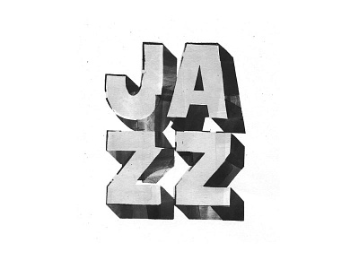 Jazz grayscale handmade jazz typography