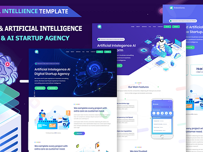 Nizzone - Chatbot, AI Agency & Data Science Template ai business ai startup ai startup template chatbot data analysis data science machine learning