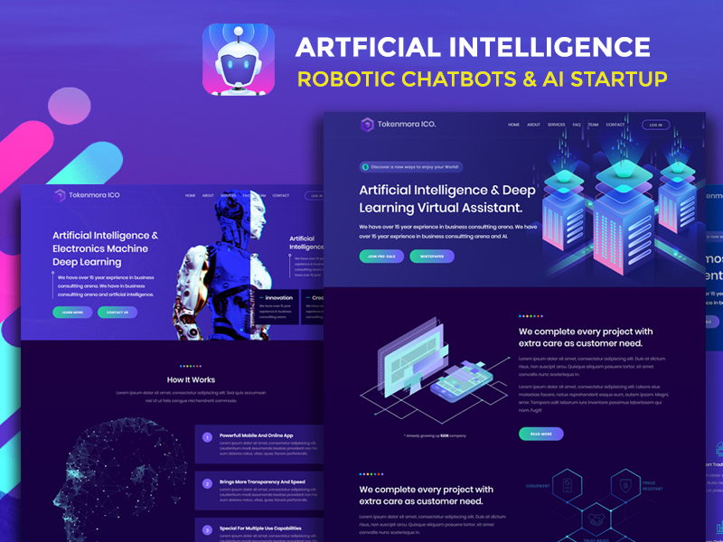 Robotizer - Chatbot Startup, AI Agency & ML Business Template by Bright ...