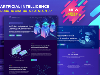 Robotizer - Chatbot Startup, AI Agency & ML Business Template ai agency ai business ai startup chatbot website machine learning