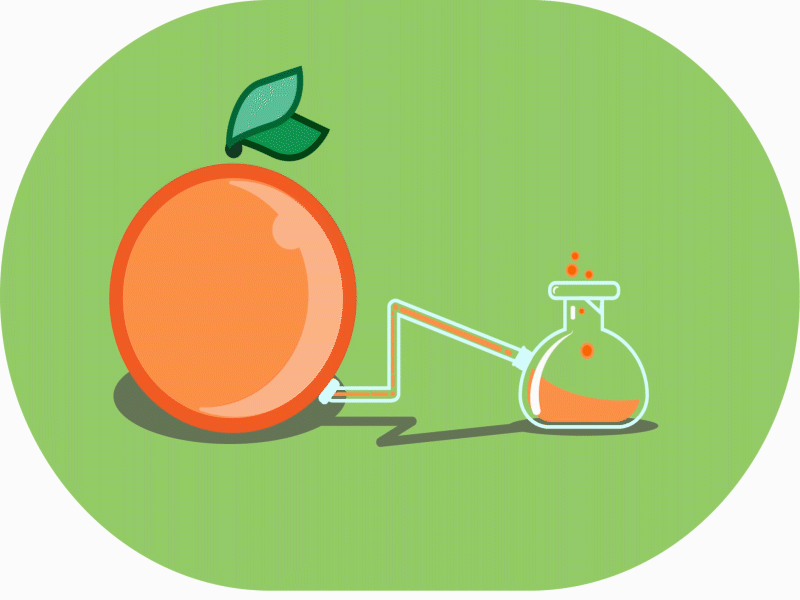 ORANGE. after effects fruit illustrator juice orange science vile