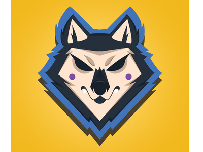 Wolf animal illustration logo vector wolf