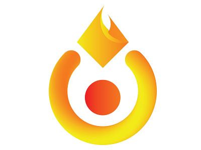 Flame design fire flame flame logo holding minimal