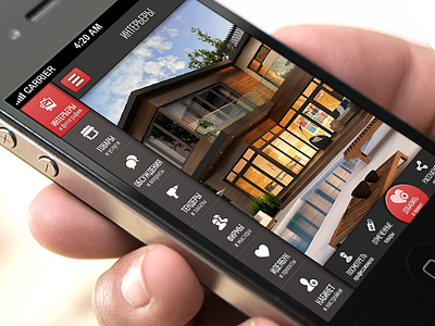 stroyportal app app interior design iphone menu