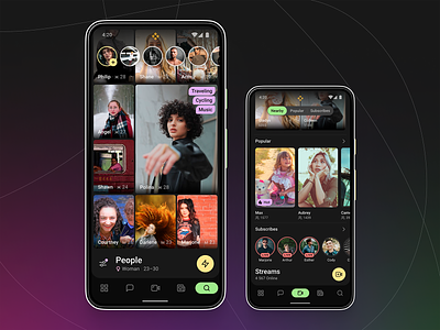 Dating Concept — 01 android app dark theme dating match material material you pixel 5 streaming ui