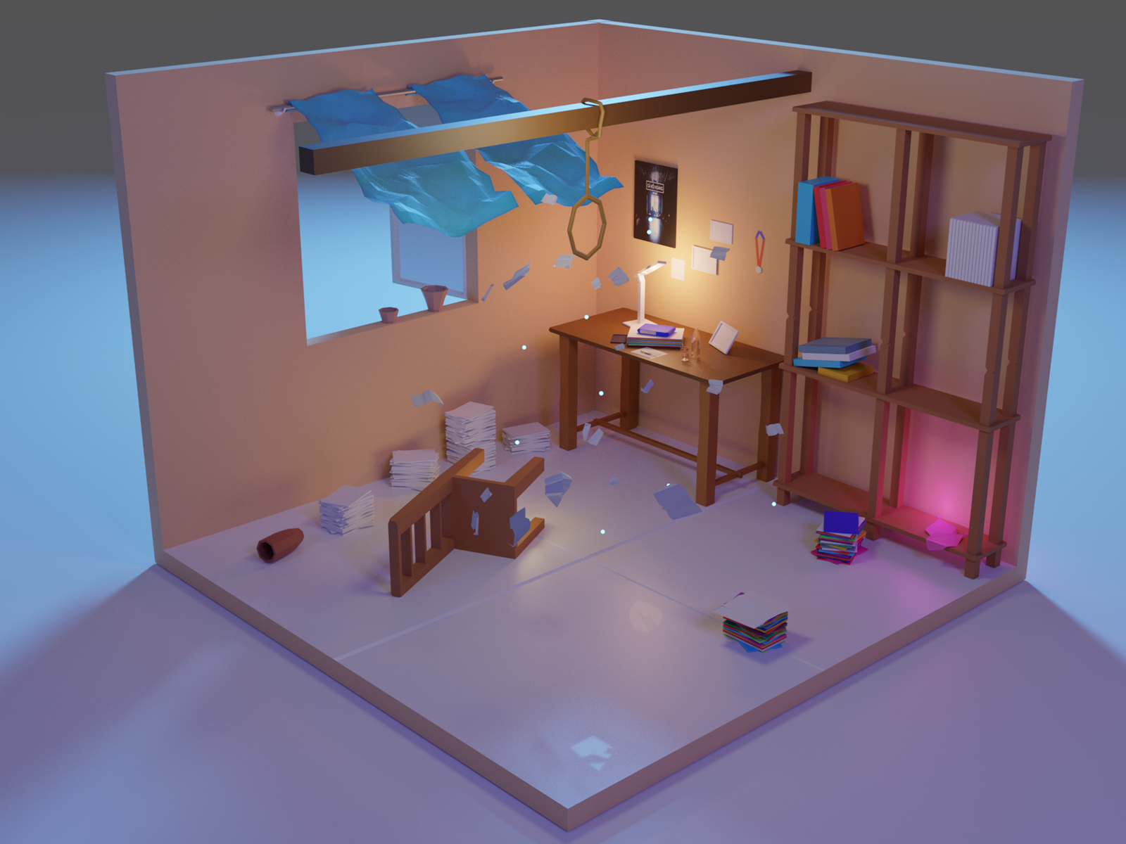 3д комната создать. Лоу Поли рум. Low Poly комната Blender. Low Poly Room 90s. Blender модель комнаты.