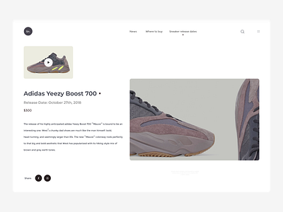 Sneakers concept website