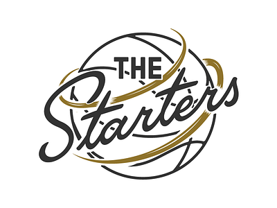 Starters Logo basketball fan logo nba podcast sports starters vintage warriors