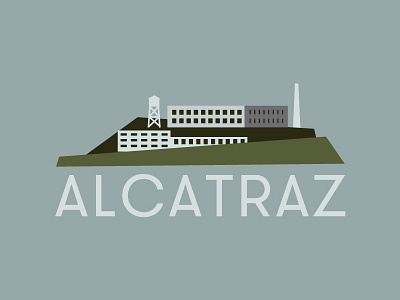Alcatraz alcatraz bridge golden gate illustration prison san francisco sf