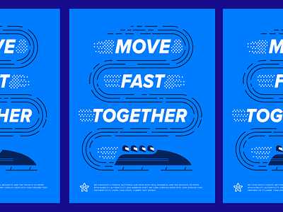 Move Fast Together bobseld poster principles values