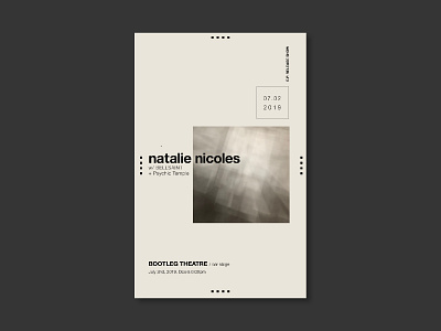 Natalie Nicoles EP poster concert minimal poster swiss
