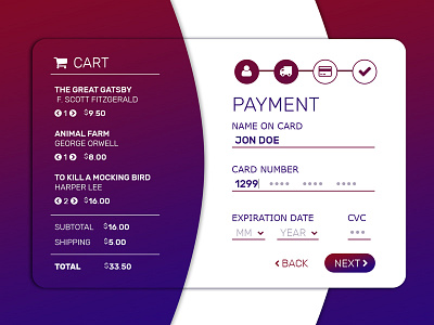 Credit Card Check Out cart checkout creditcard dailyui form payment