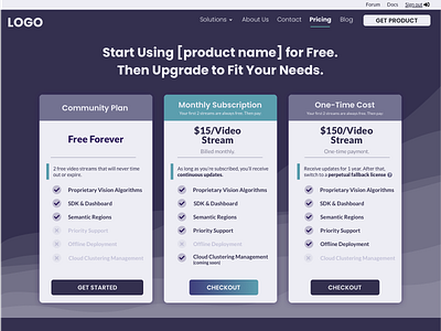 Pricing Page cards cost cost model page layout pricing pricing page user experience ux