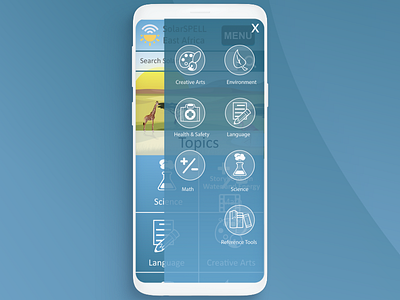 SolarSPELL: The Mobile Menu africa app children education elementary illustration kids learning mobile school ui ux