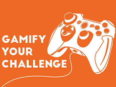 Gamify Your Challenge controller gamify illustration orange vector video games xbox