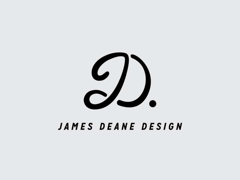 James Deane Design merged letters james deane james dean jd logo dot merged design logo jd