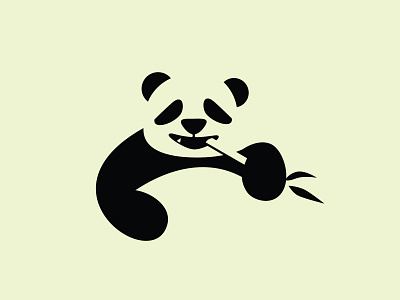 Panda design illustration logo negative space negative space logo negativespace panda panda logo pandas simple logo