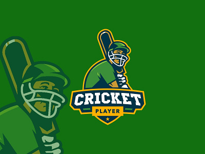 Cricket Player Mascot champion character cricket logo mascot