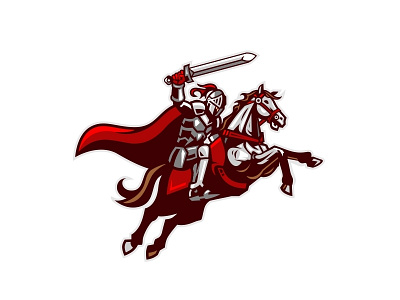 Fight for Honour armor badge character helmet hero horse illustration knight knights logo mascot medieval sport sword vector