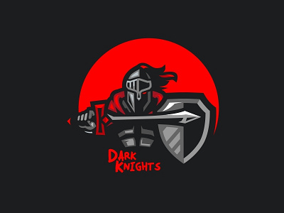 Dark Knights helmet hero knight knights logo mascot mask medieval shield sword vector warrior