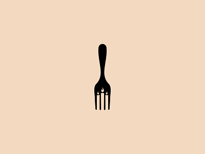 Candle Light Dinner food icon logo negative space negative space logo restaraunt symbol