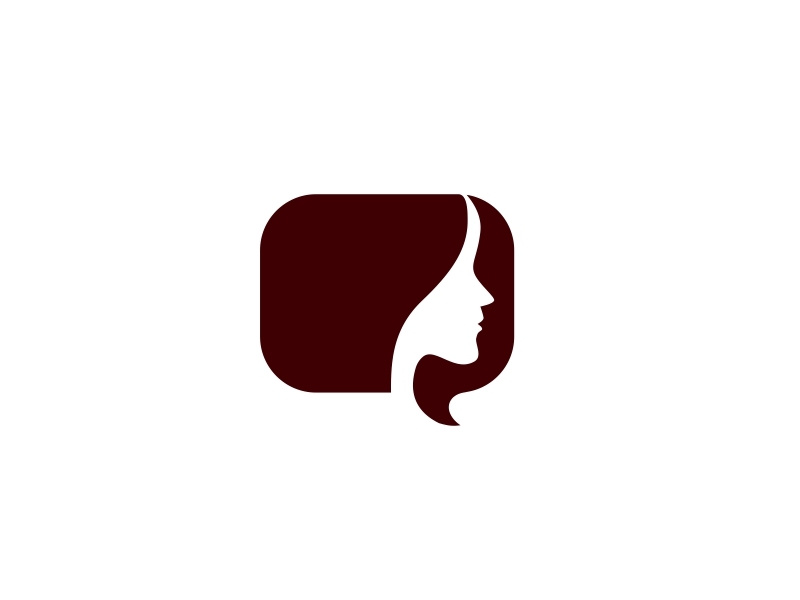 Women Voices chat bubble bubble chat box chat bar girl lady woman logo bar chat chat app voice logo