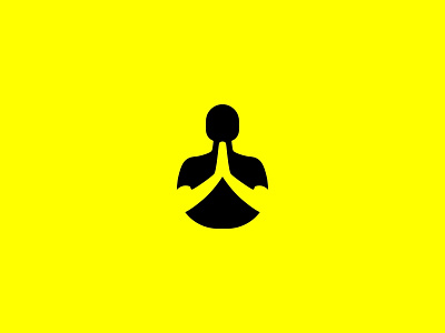 Namaste branding design east logo namaste negative space negative space logo ui yoga