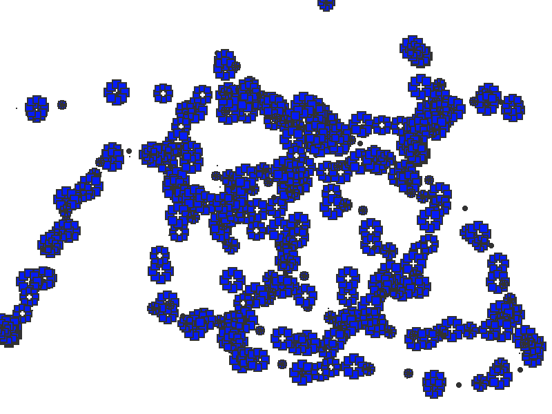 Blue Floating Particle No.1 - Gif animation gif interactive javascript processing