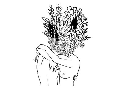 Never let me go girl character illustration plants