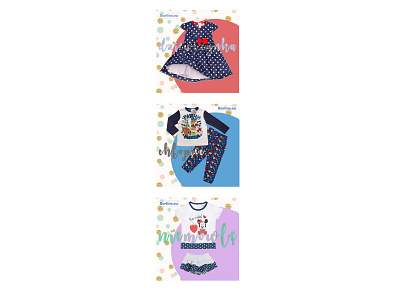 Kids' Clothing - category banners banner calligraphy categories children clothing cute flat design instagram kids